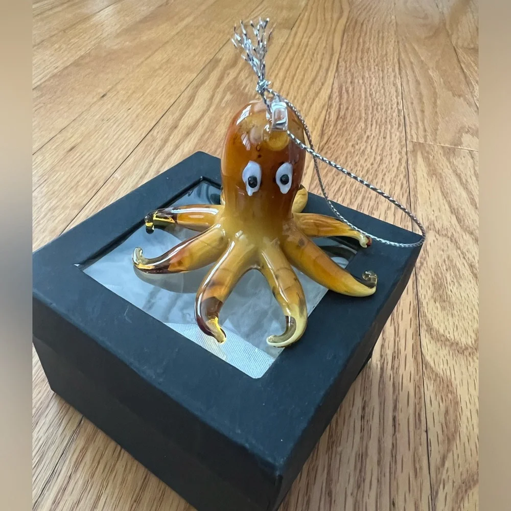 NEW Glass Ornament - Octopus